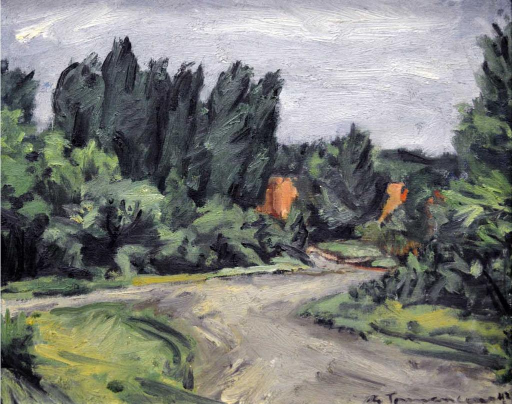 Jacques Godefroy de Tonnancour (1917-2005) - Tree-lined road