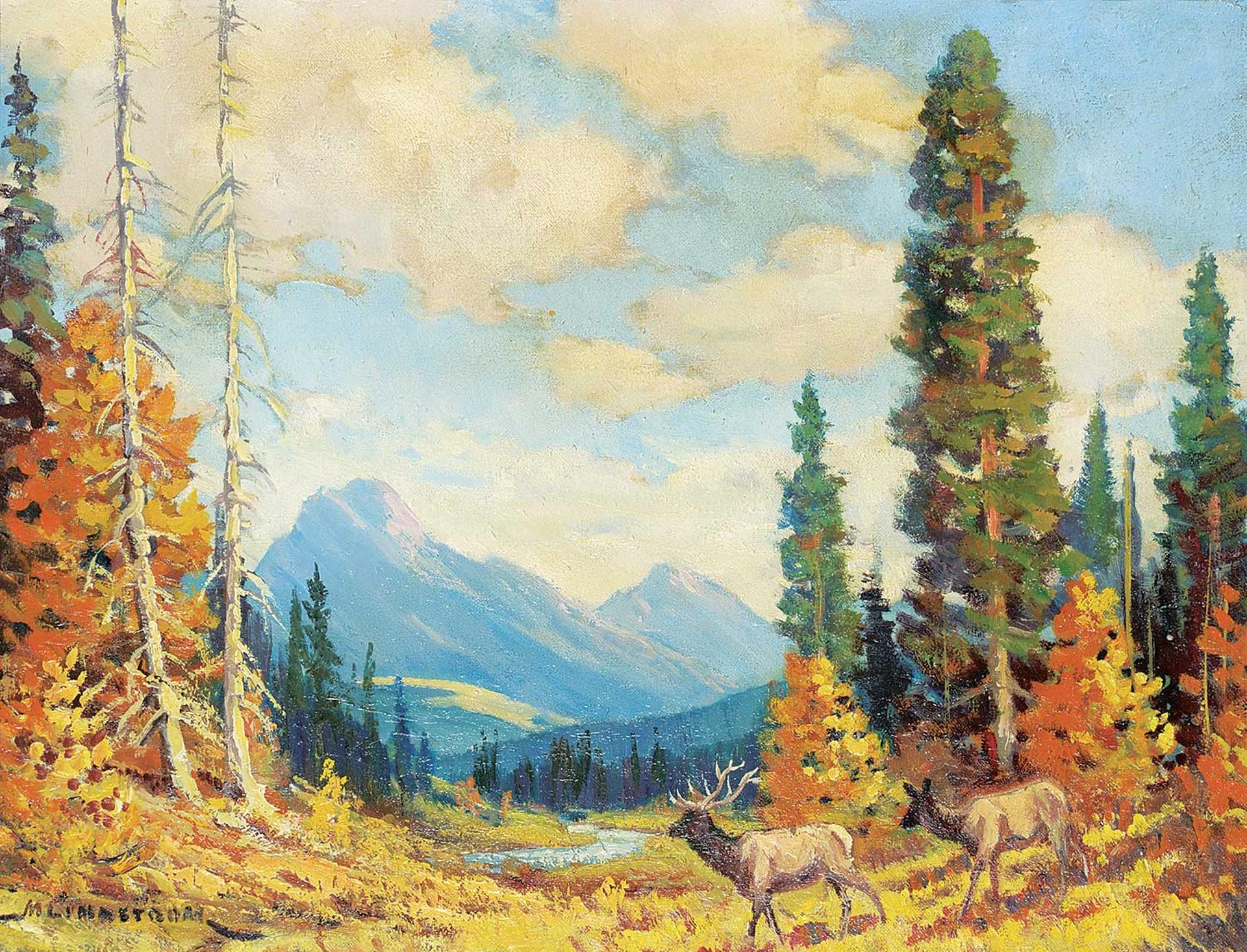 Matt Lindstrom (1890-1975) - Untitled - Serene Mountainscape