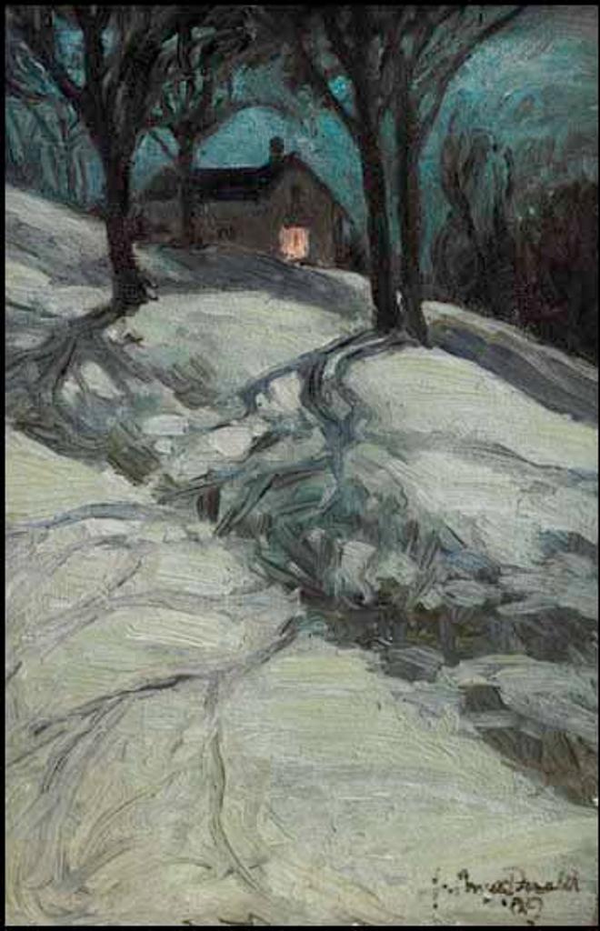 James Edward Hervey (J.E.H.) MacDonald (1873-1932) - Lee's Cottage, Bloor Street, Moonlight