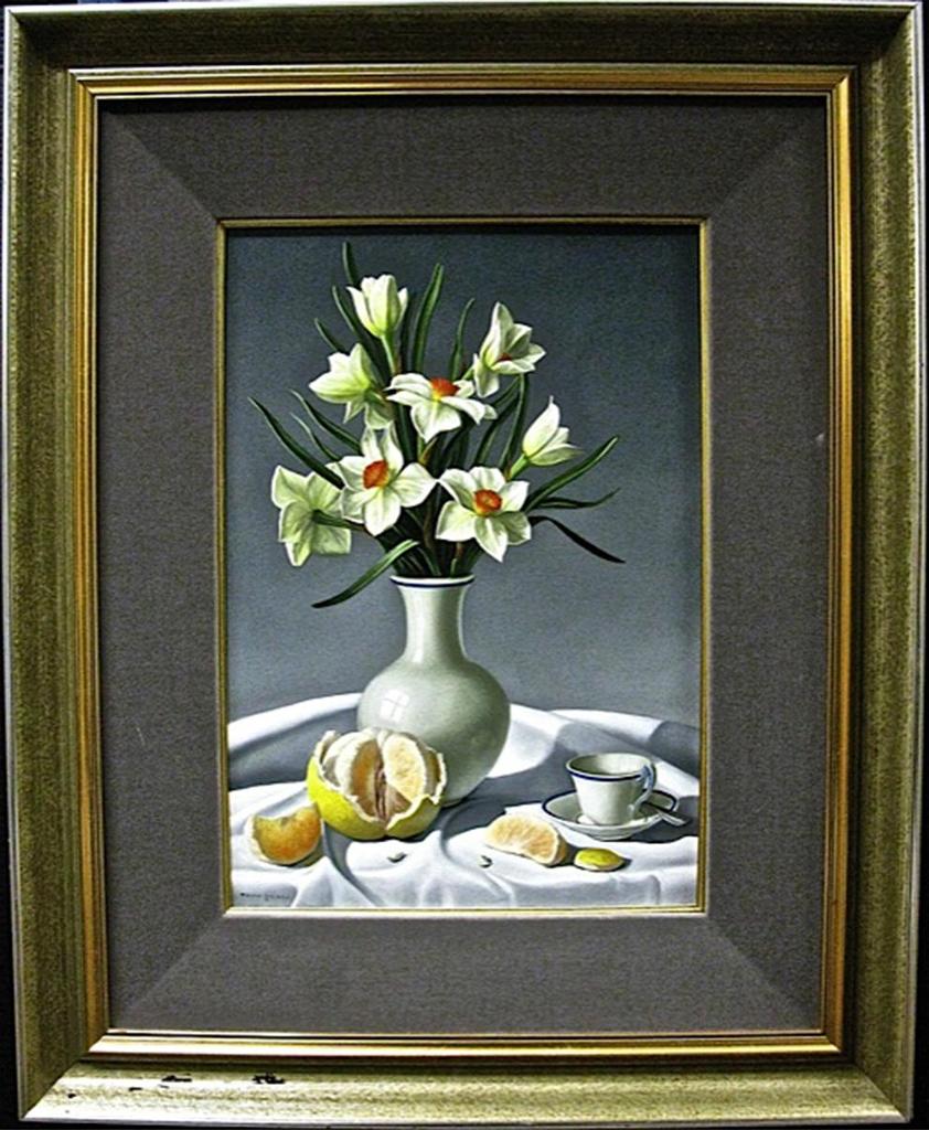 Seemee Kanayuk (1938) - Still Life (Daffodils, Grapefruit And Tea)