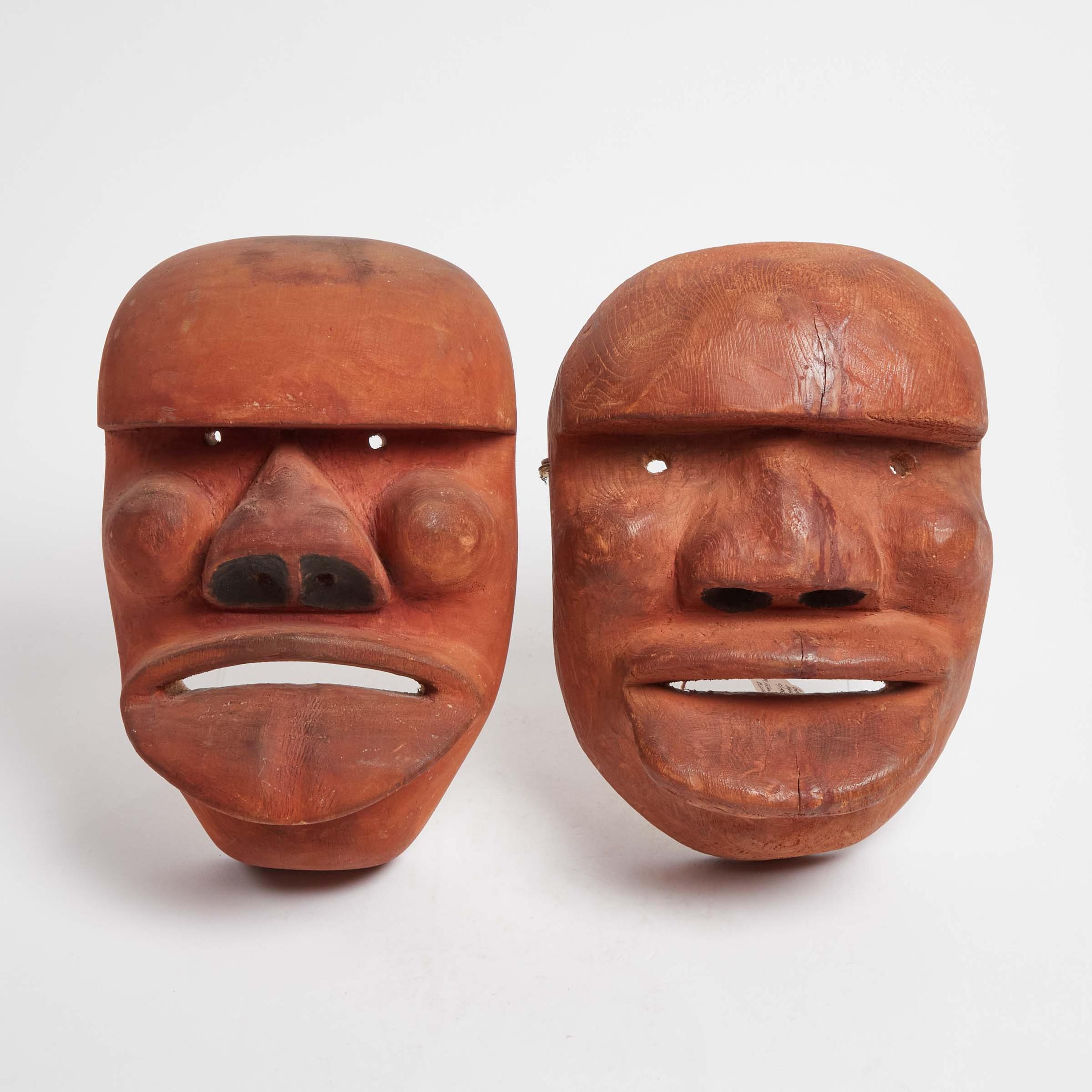 Frank Ellanna (1907) - Masks Of The Good And Bad Shaman, Ca. 1950