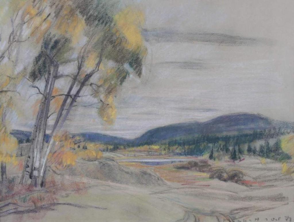 Joseph (Joe) Francis Plaskett (1918-2014) - Landscape with Lake and Hills