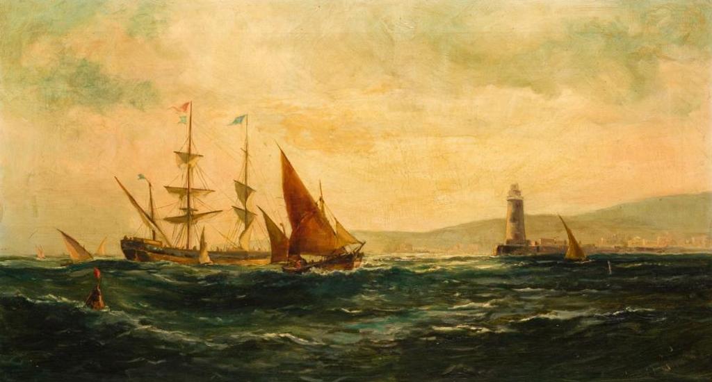 Richard Short (1841-1919) - Sailing Ships in Port