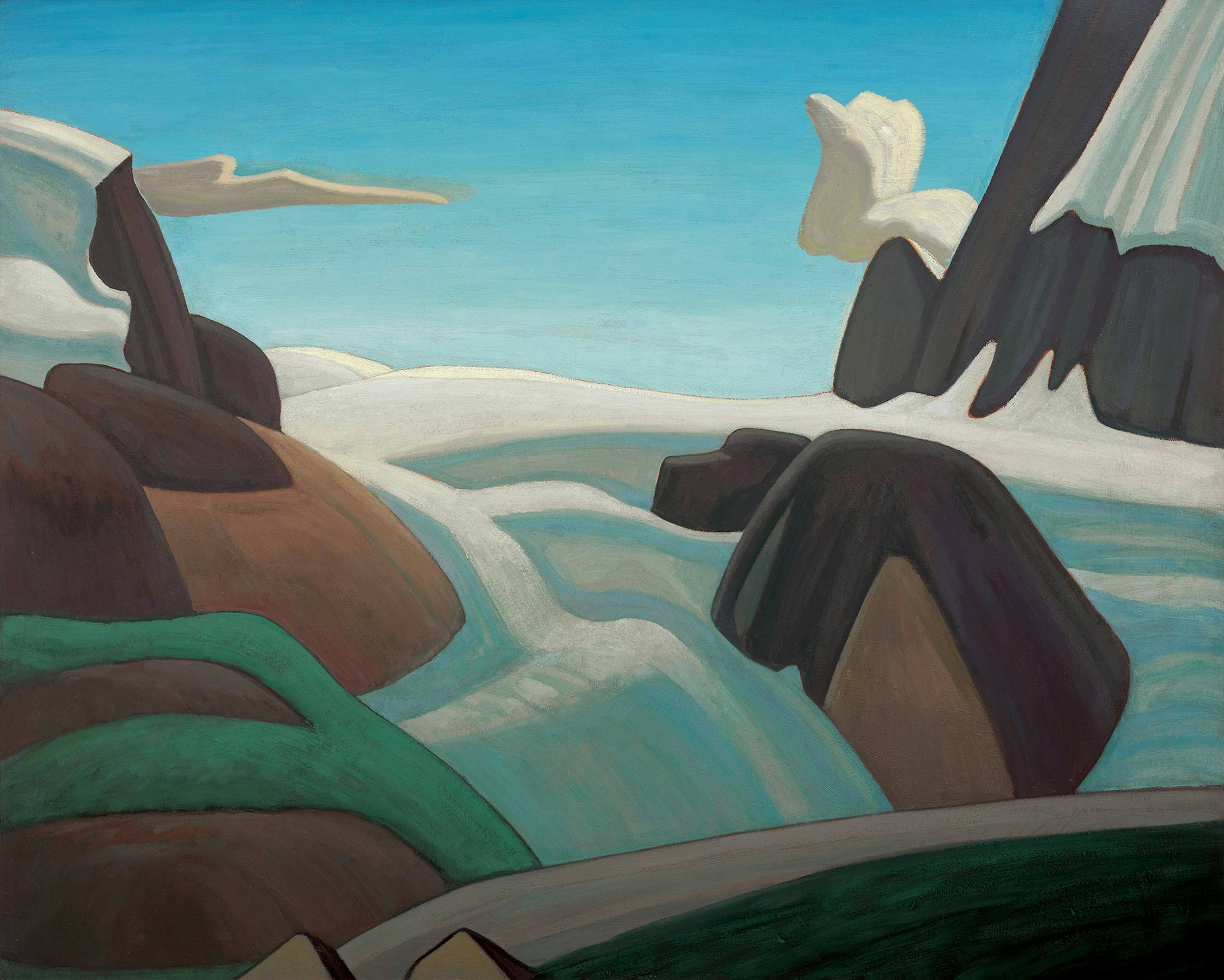 Lawren Stewart Harris (1885-1970) - Brazeau Snowfield, Jasper Park. Mountain Painting XII