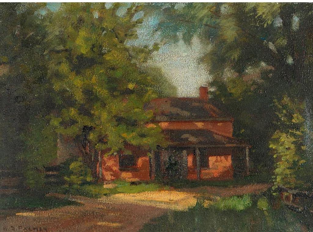 Herbert Sidney Palmer (1881-1970) - Pioneer Home In Dappled Light