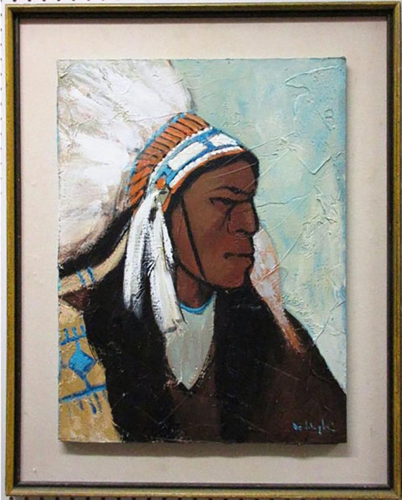 Helen de Silaghi (1920-2008) - Profile Of Indian Chief (Crow)
