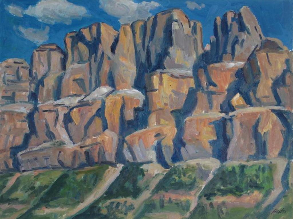 Jack Beder (1910-1987) - Ramparts, Mount Eisenhower, Banff National Park; 1969