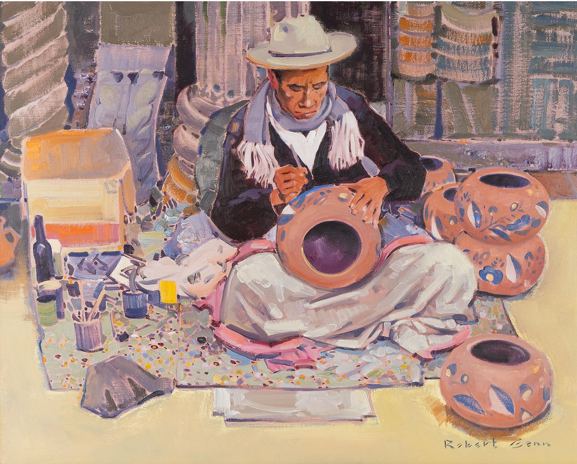 Robert Douglas Genn (1936-2014) - The Pot Painter Of Tlaquepaque