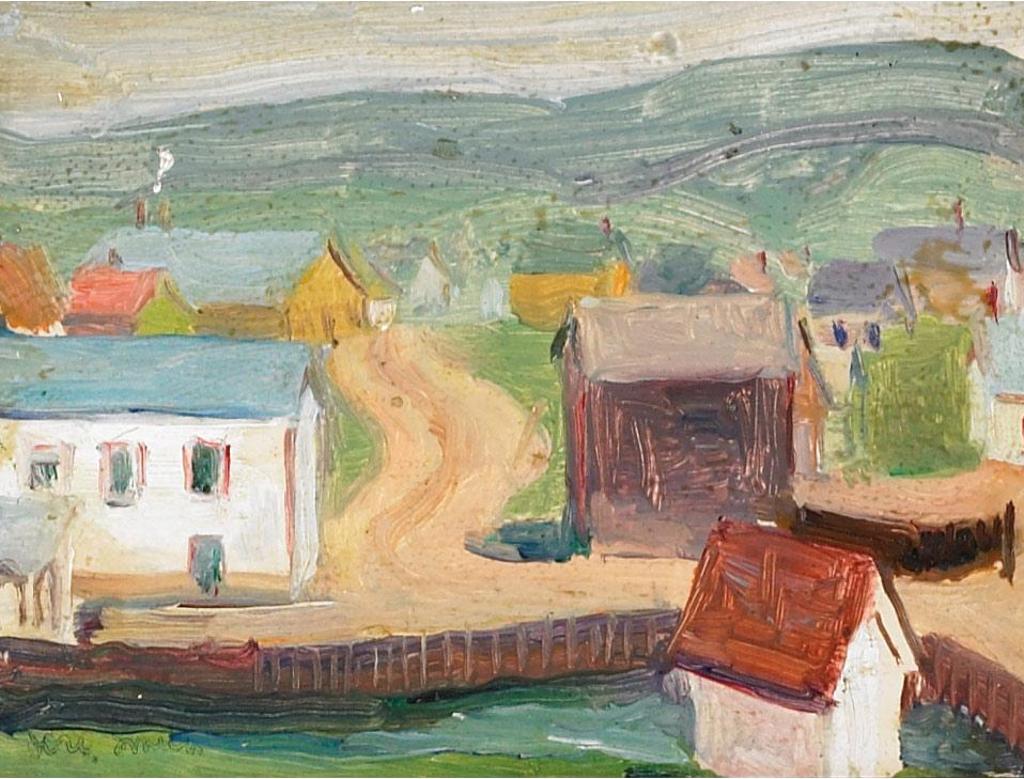 Marjorie (1907-2005) - Village By The Harbour, Gaspe
