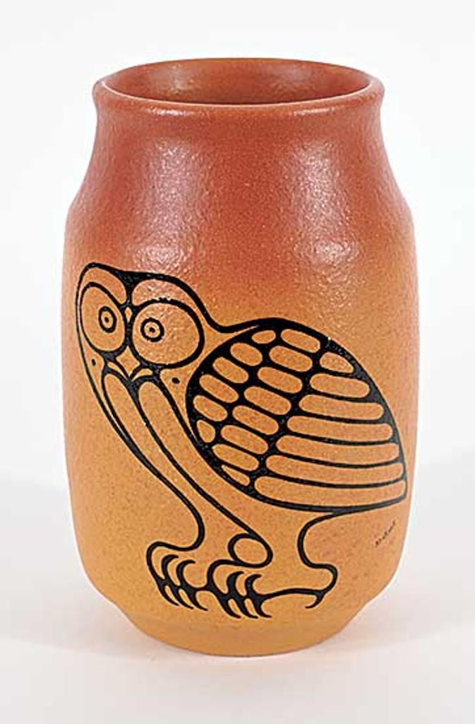 Blue Mtn. Pottery - Untitled - Owl Vase [Abraham Apakark Anghik Series]