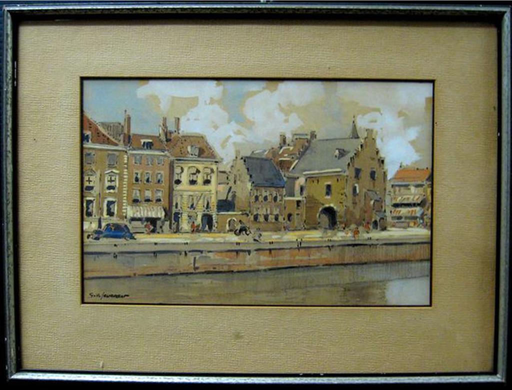 Gerrit Van Jeveren (1904-1986) - Street View Along Canal