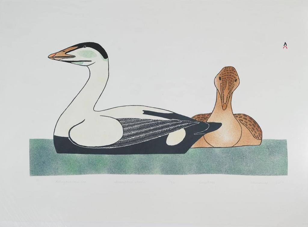 Kananginak Pootoogook (1935-2010) - Resting On A Calm Sea