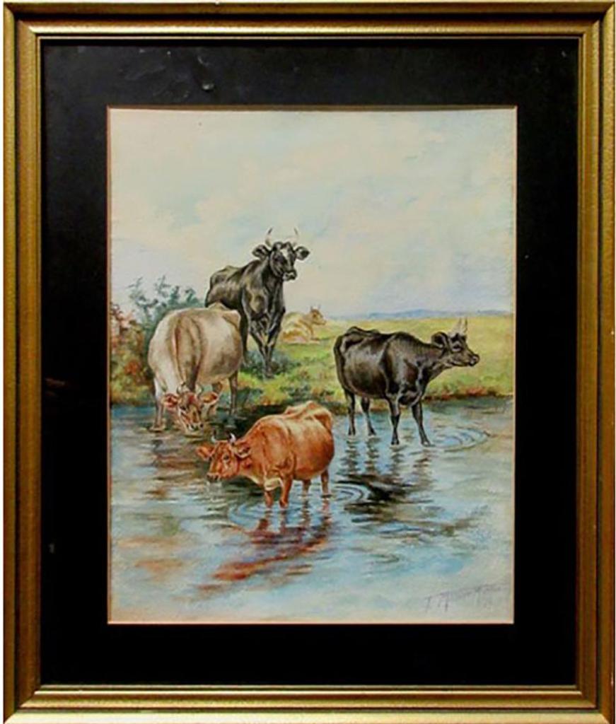 Thomas Mower Martin (1838-1934) - Cattle Watering