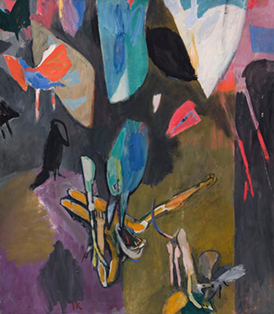 Irving Kriesberg (1919-2009) - Birds and a Dog