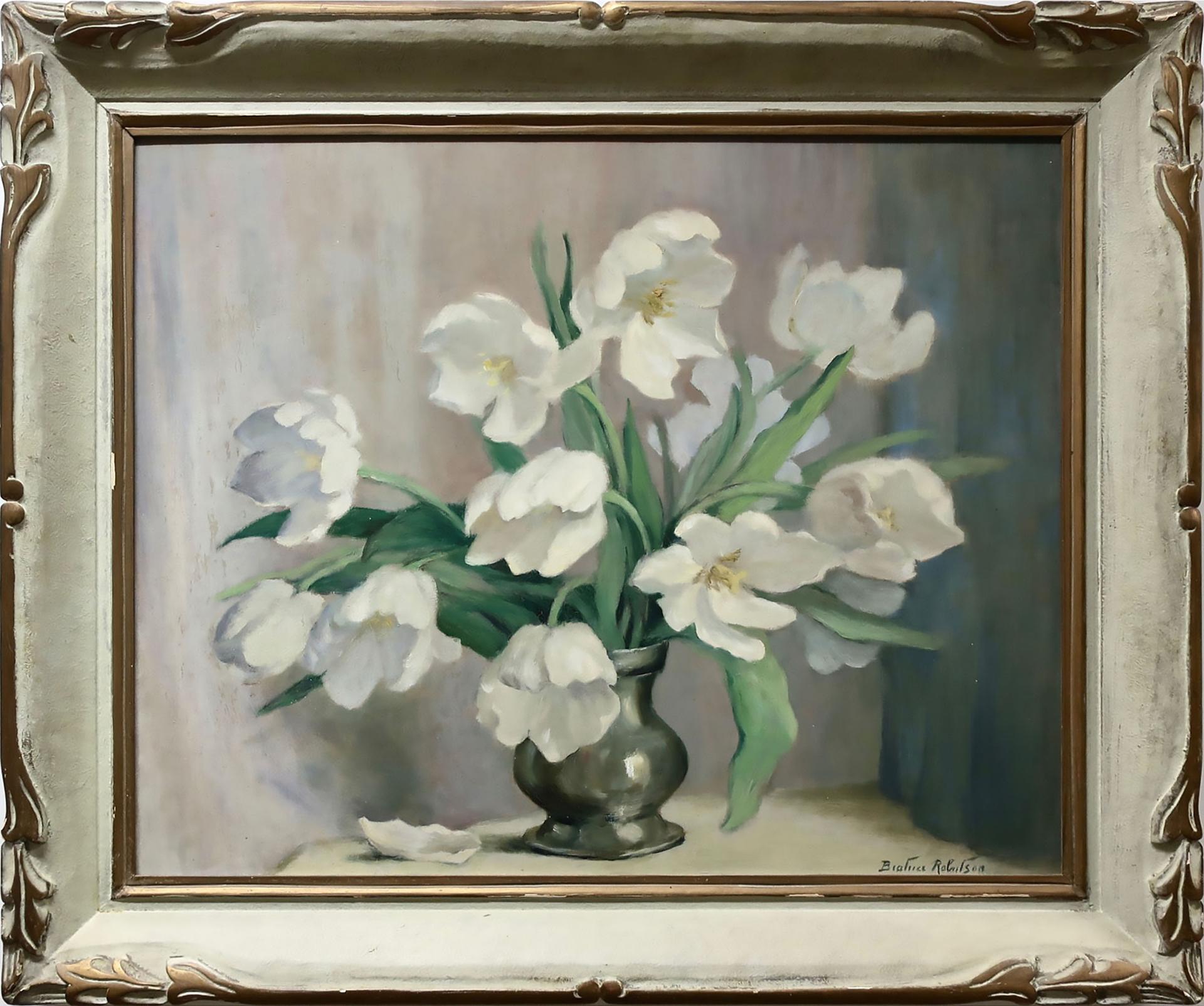 Beatrice Hagarty Robertson (1879-1962) - White Tulips In Pewter
