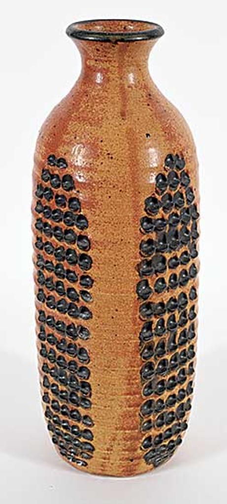 Ceramic Arts Calgary (1957-1977) - Untitled - Brown and Black Grater Vase