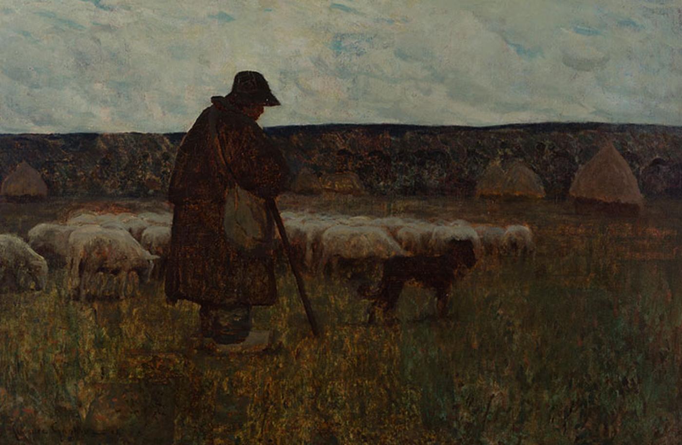 Clarence Alphonse Gagnon (1881-1942) - Le berger et ses moutons