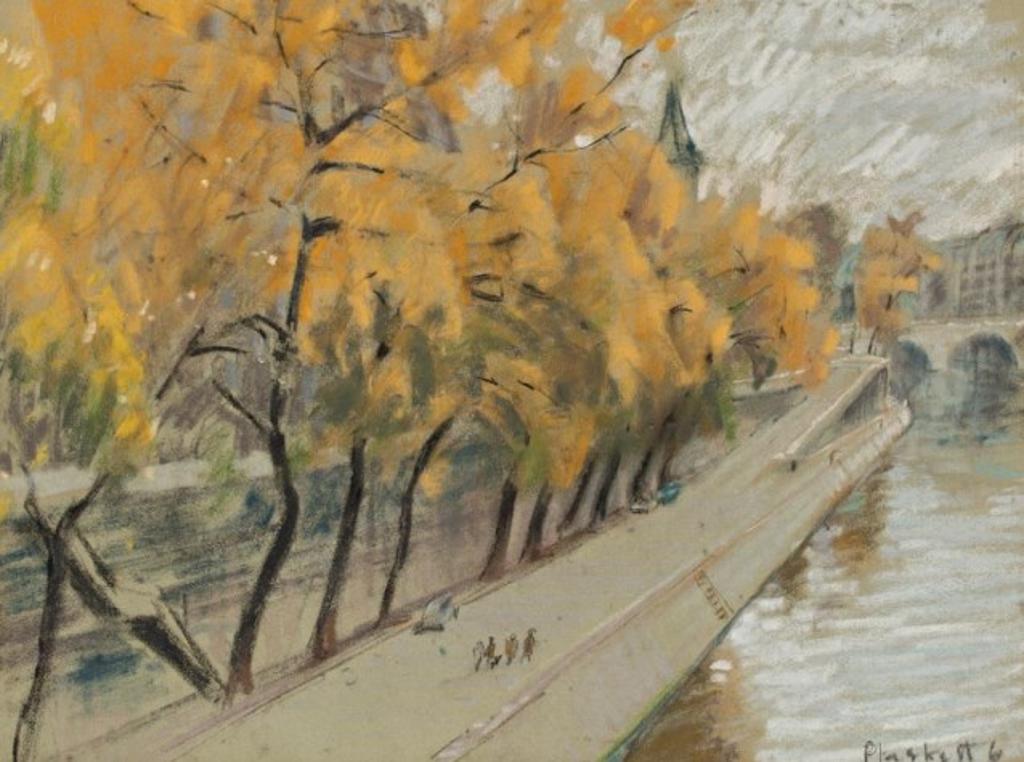 Joseph (Joe) Francis Plaskett (1918-2014) - Along the Seine