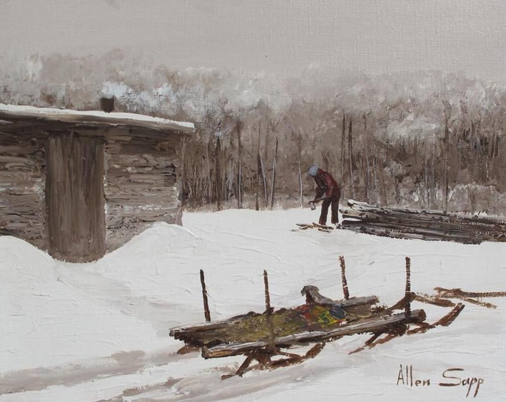 Allen Fredrick Sapp (1929-2015) - Making Wood For The House; 1978