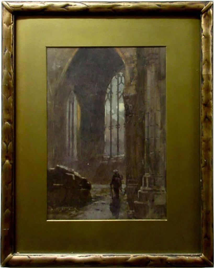 Frederic Martlett Bell-Smith (1846-1923) - Figure In The Ruins Of A Church