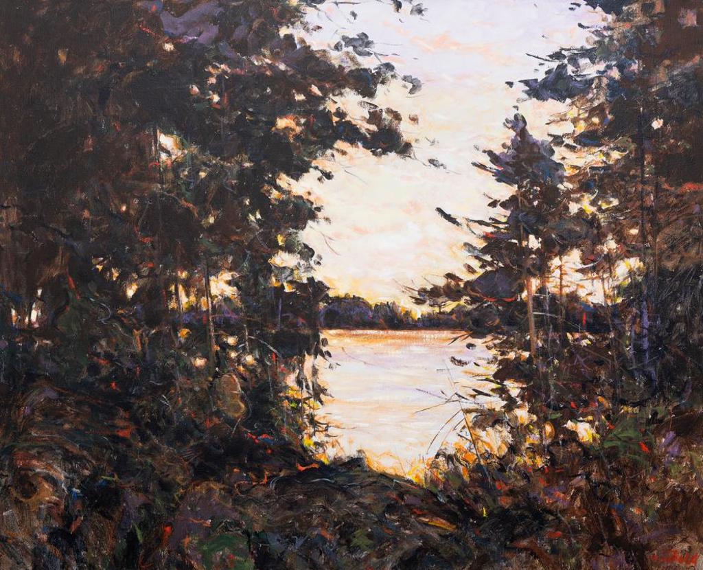 Hans Herold (1925-2011) - Sunset at Martins Lake