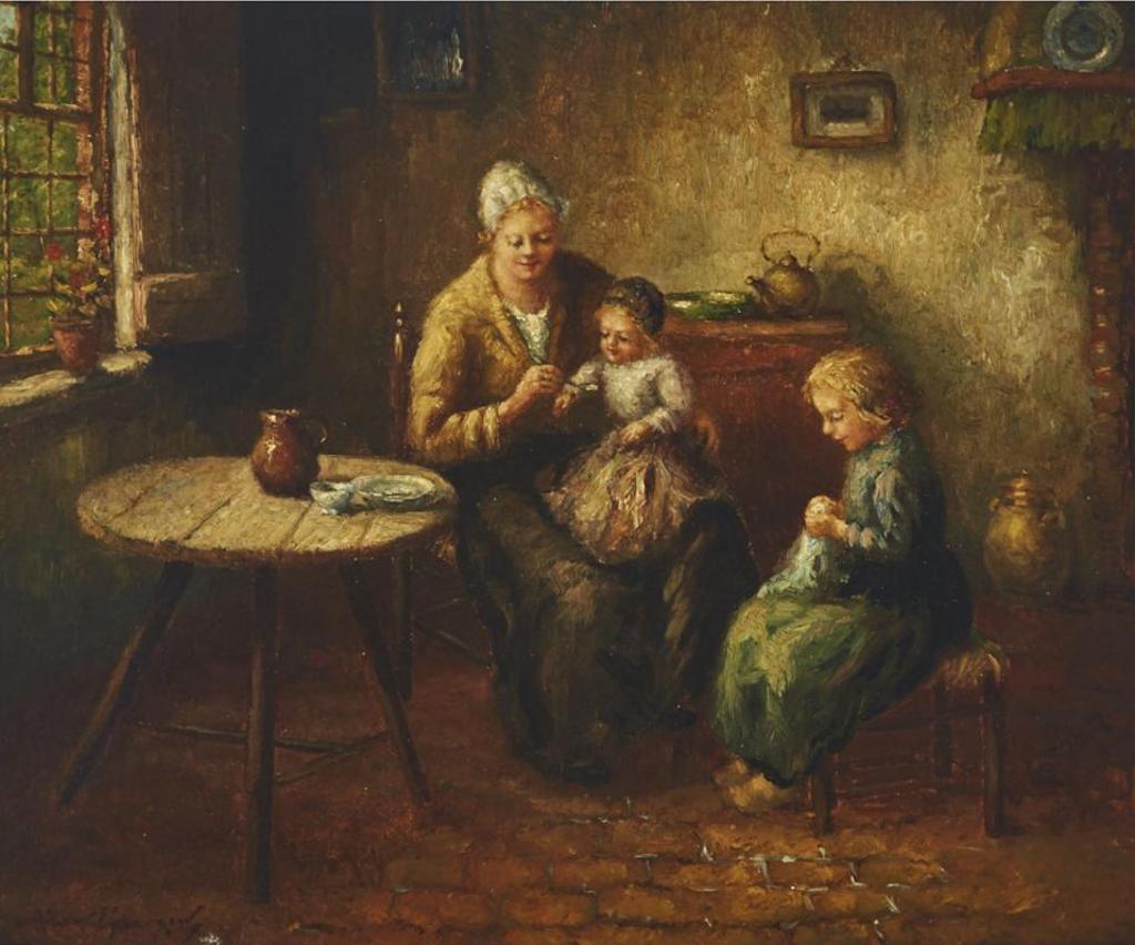 A.J. Van Eybergen (1888-1966) - Dutch Interior
