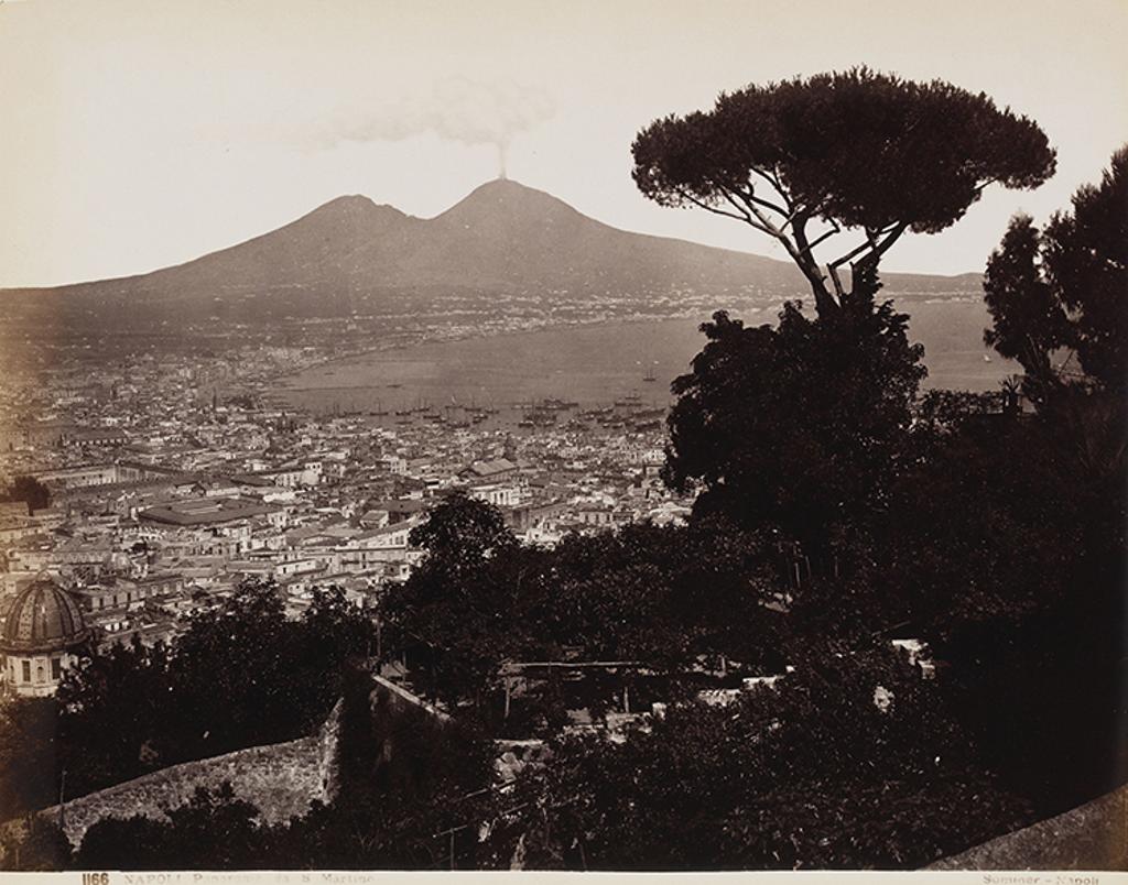 Giorgio Sommer (1834-1914) - Panorama da S Martine / Pompei: Foro Civile
