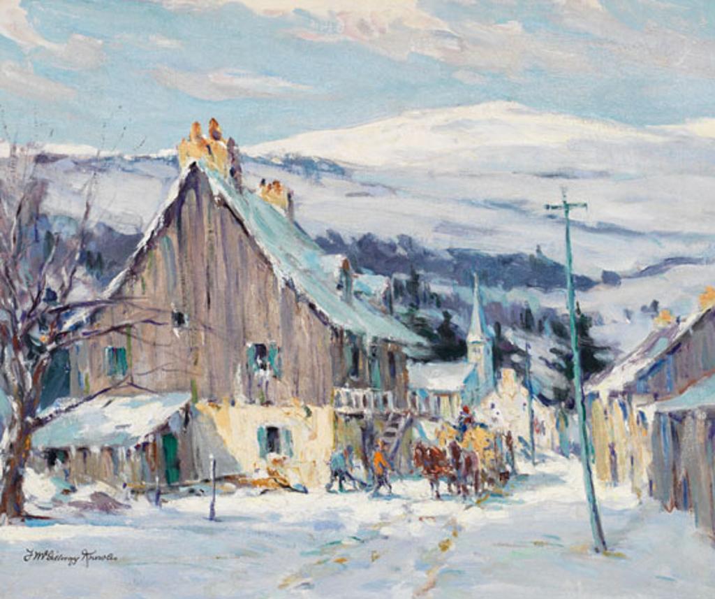 Farquhar Mcgillivray Strachan Stewart Knowles (1859-1932) - Village in Winter