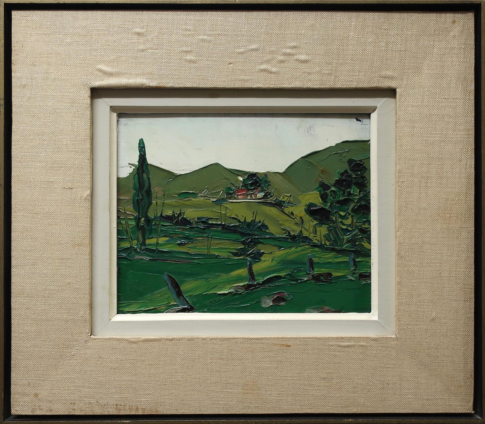 Attila Dovan [d'hoyan] (1927) - Green Landscape With House