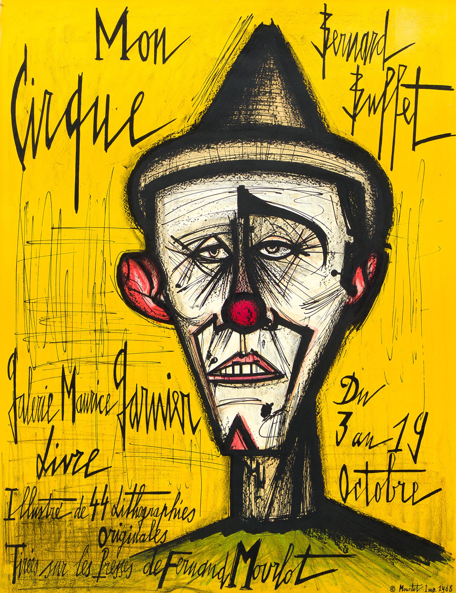 Bernard Buffet (1928-1999) - Mon cirque, Le clown, 1968