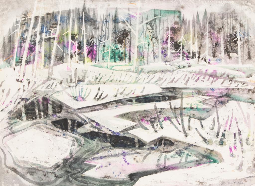 Doris Jean McCarthy (1910-2010) - Abstract Winter Landscape