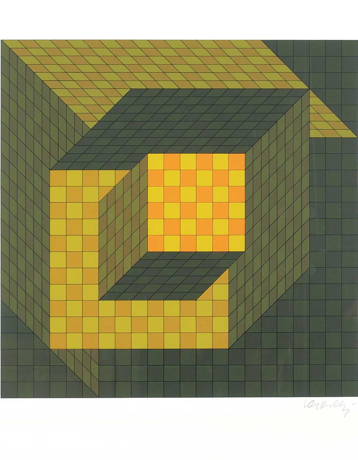 Victor Vasarely (1906-1997) - Untitled - Cubist Dream  #III/XXV