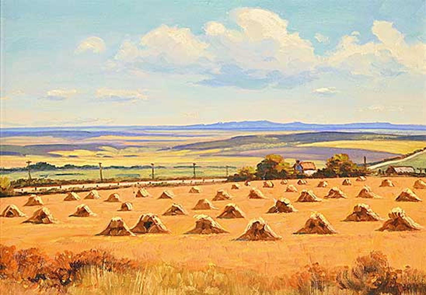 Roland Gissing (1895-1967) - Harvest in the Prairie