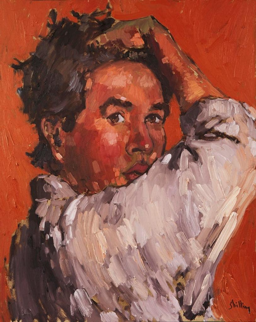 Bewabon Shilling (1977) - Self Portrait, Glancing Backwards