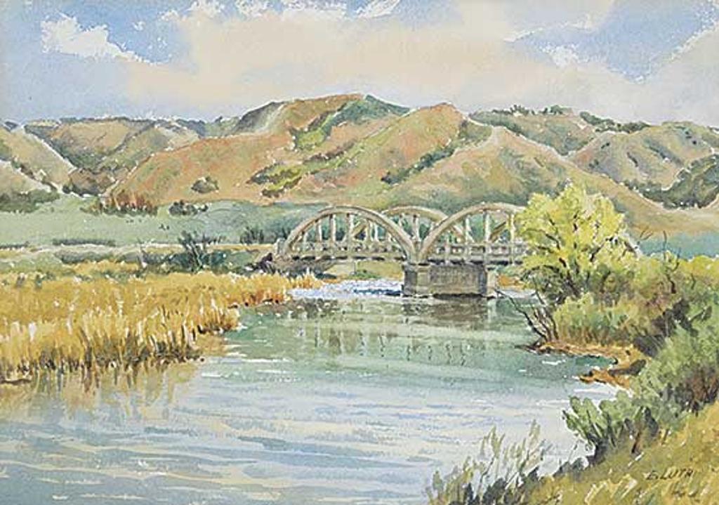 Ernest (Ernie) Luthi (1906-1983) - The Bridge at Fort Qu'Appelle