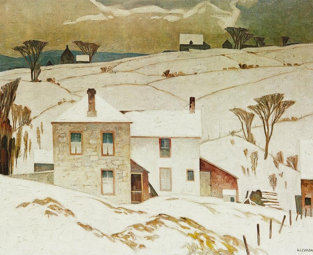 Alfred Joseph (A.J.) Casson (1898-1992) - March Day; Village House; Summer Storm; Village In Winter