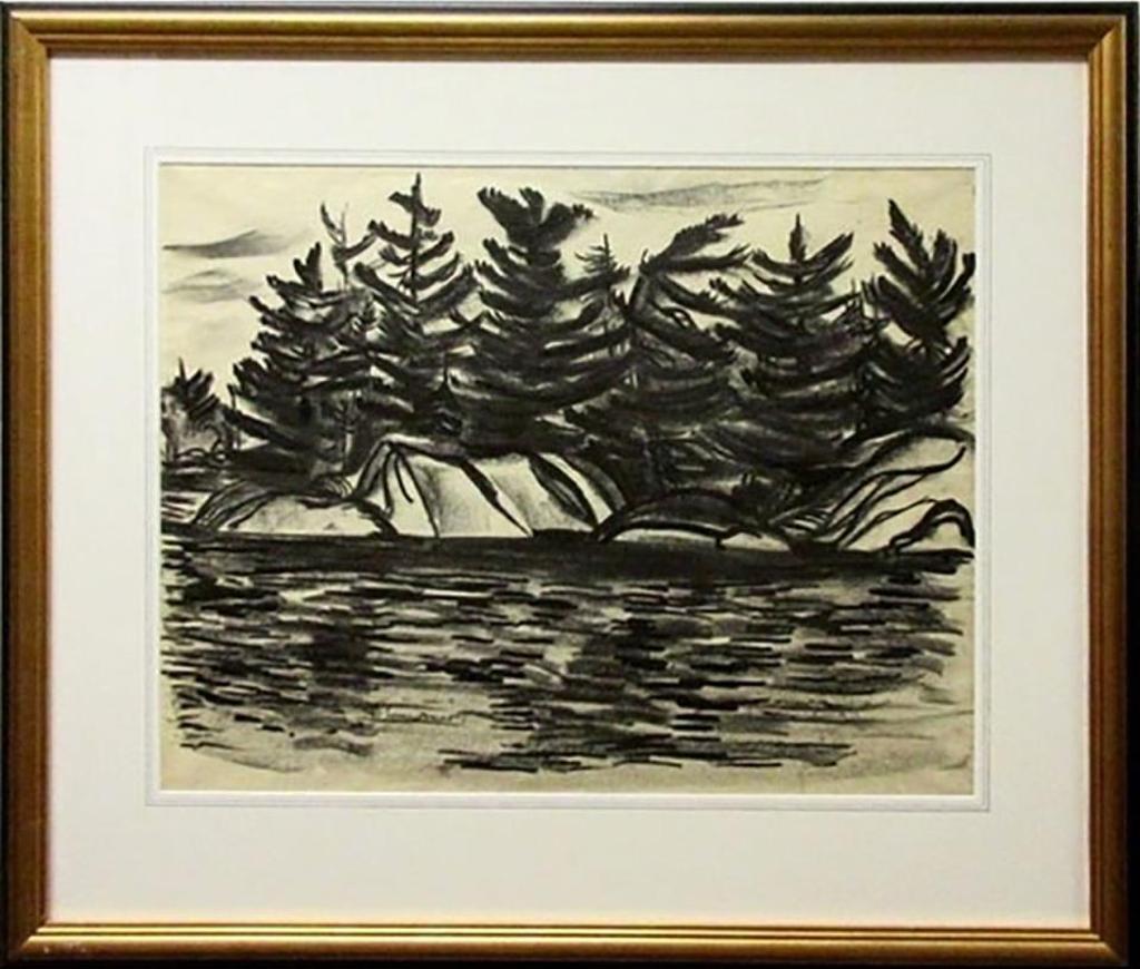 Fritz Brandtner (1896-1969) - Trees On A Rockey Shore