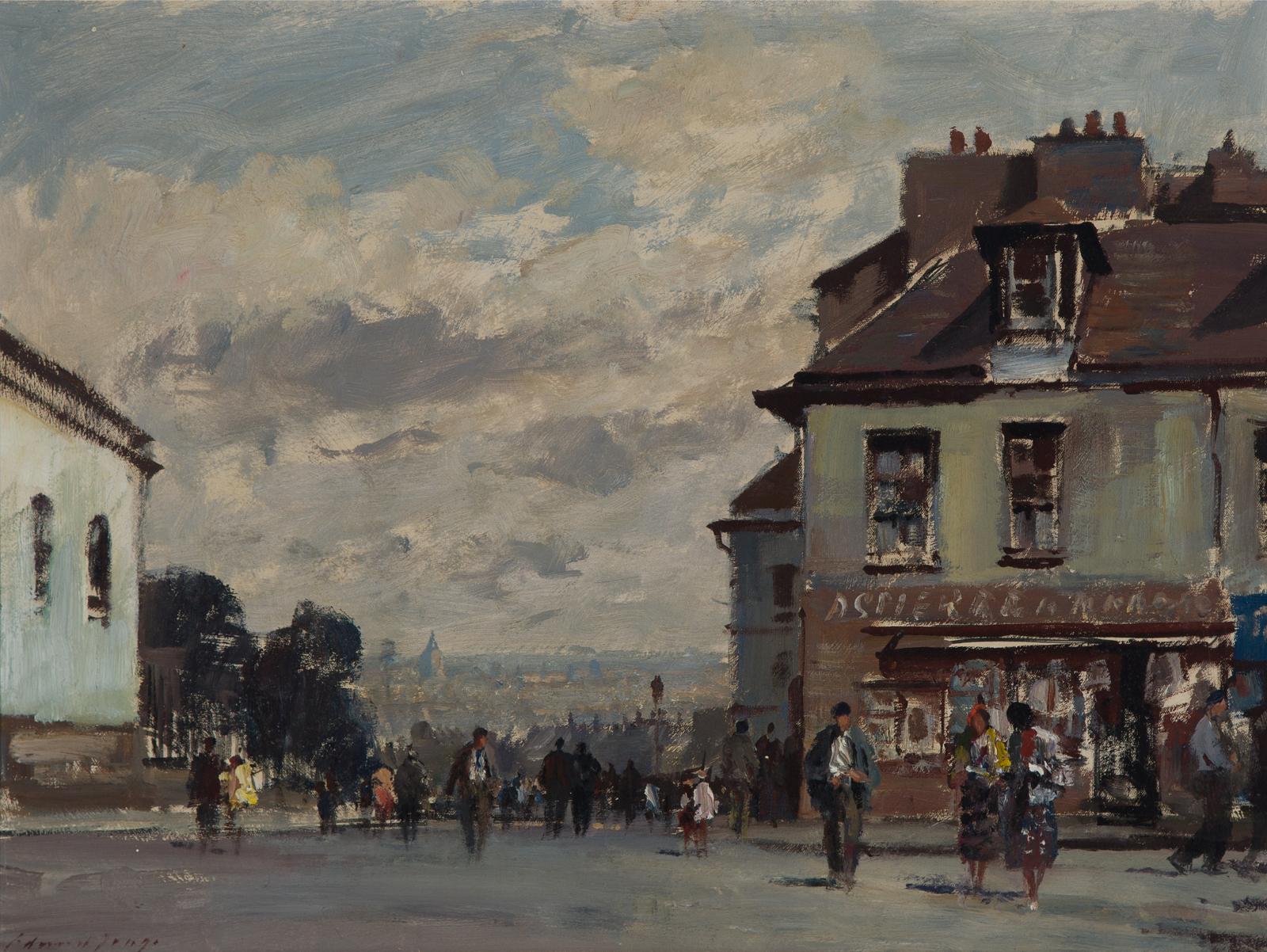 Edward Brian Seago (1910-1974) - A Street Corner- Montmartre