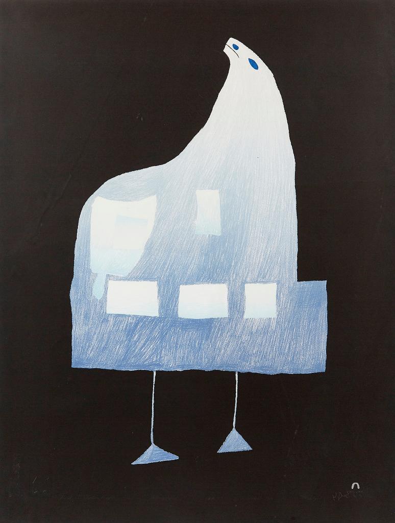 Sheojuk Etidlooie (1932-1999) - Bird in Winter Night (1999)