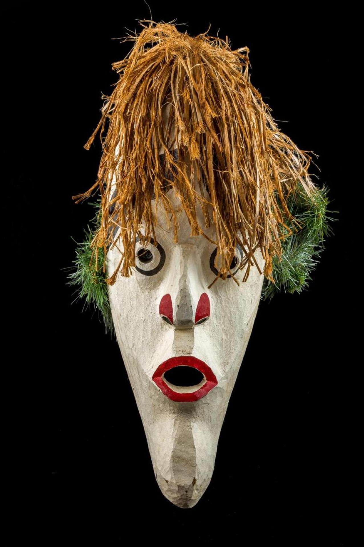 Beau Dick (1955-2017) - a carved and polychromed Long Life Giver mask
