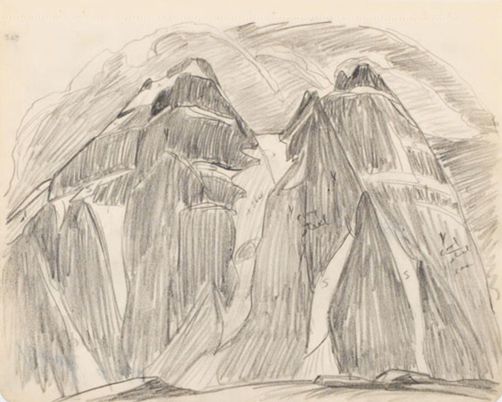 Lawren Stewart Harris (1885-1970) - Rocky Mountain Drawing 9 - 60