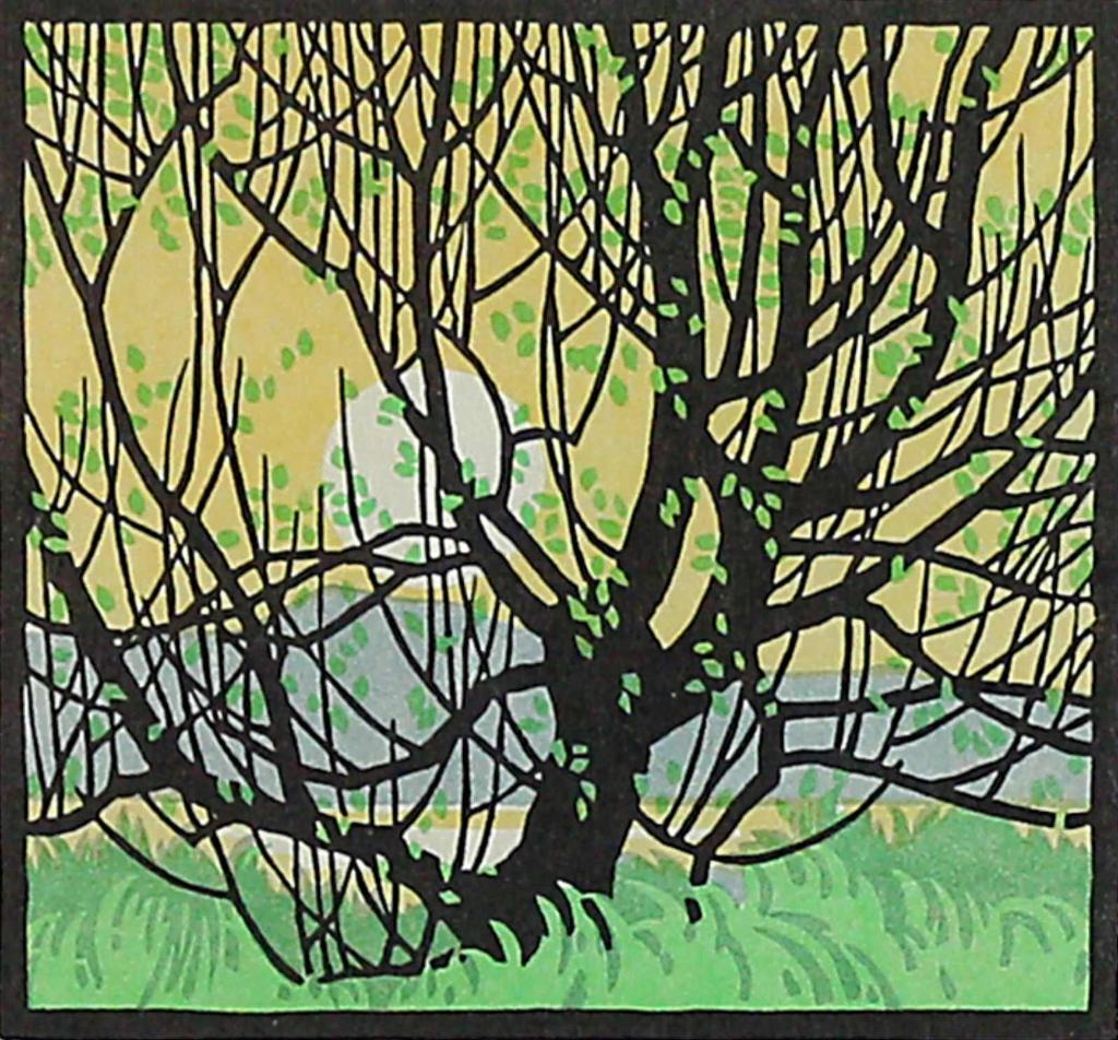 Alfred Joseph (A.J.) Casson (1898-1992) - colour linocut on rag paper; ed. #145/250