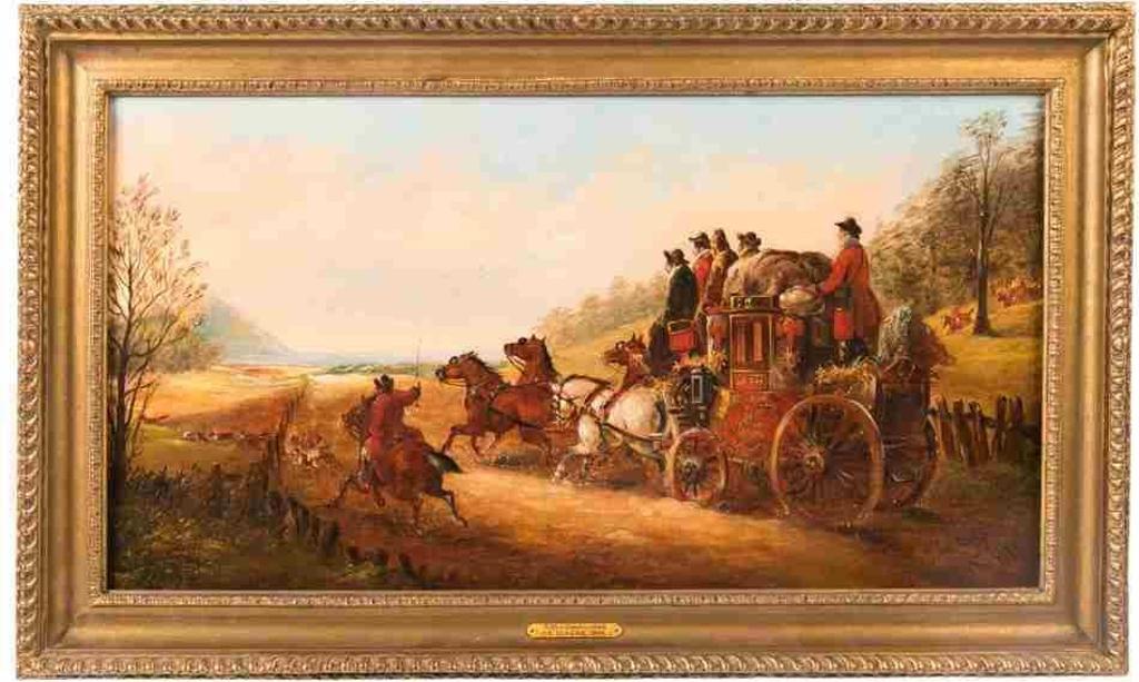 John Christian Charles Maggs (1819-1895) - Coach with Horses