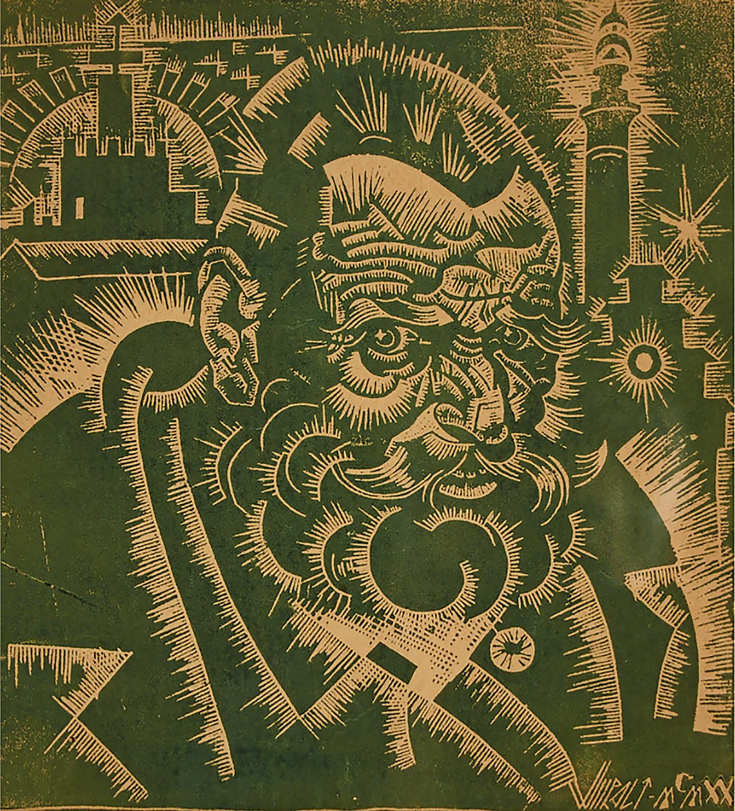 Eduard Wiiralt (1898-1954) - Vanamees (Vanamehe) Pea (The Old Man's Head), 1920 [from The 