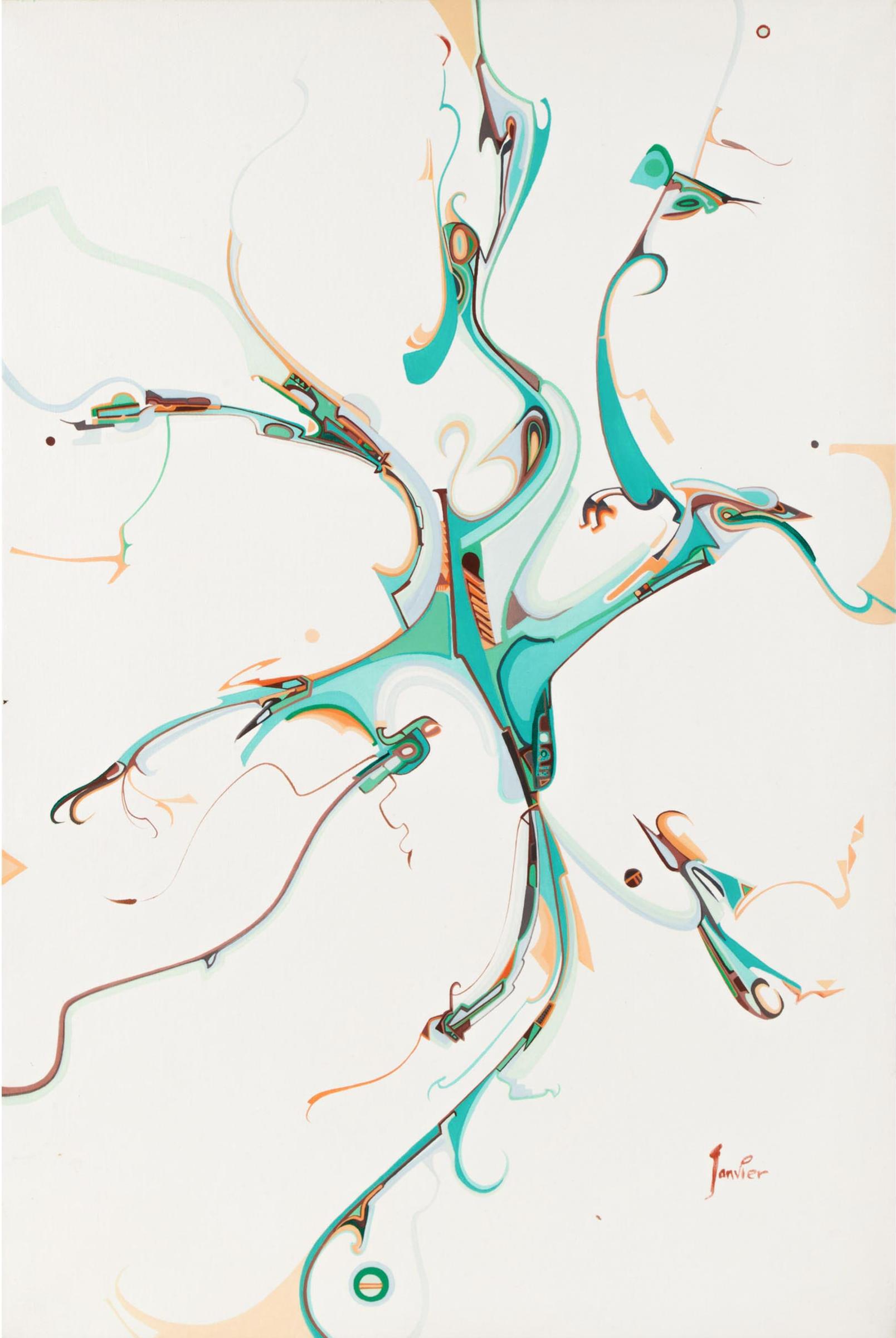 Alex Simeon Janvier (1935-2024) - Green Life, Ca. 1979