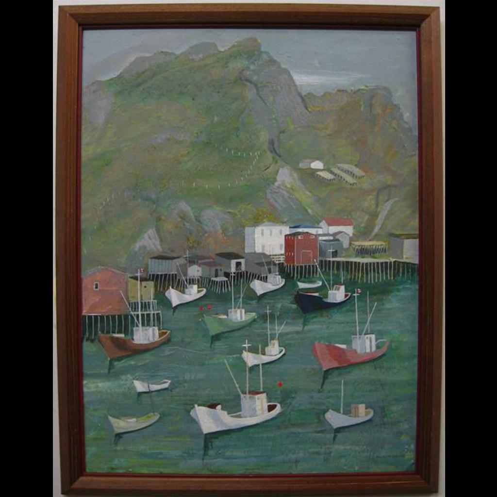 Jocelyn Taylor (1899-1992) - Fish Stands & Boats, Nfld