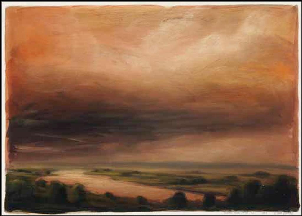 David Charles Bierk (1944-2002) - Hudson River Sunset #2