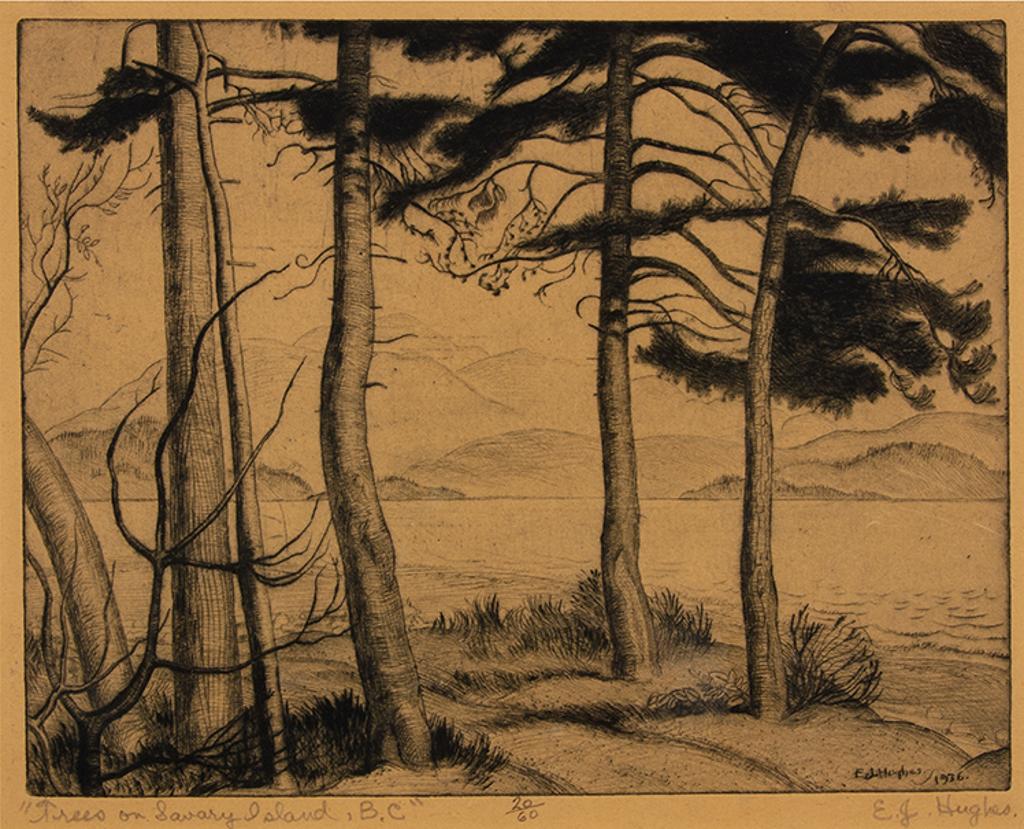 Edward John (E. J.) Hughes (1913-2007) - Trees on Savary Island