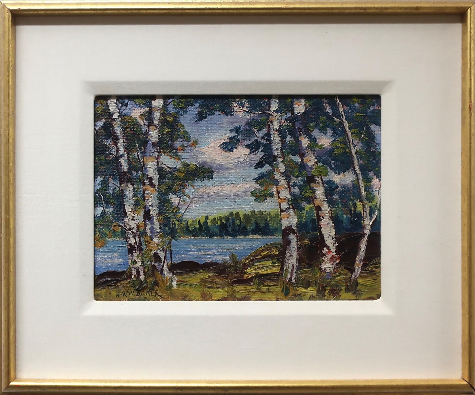 Herbert William Wagner (1889-1948) - Untitled (Lake Through Birches)