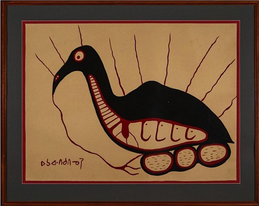 Norval H. Morrisseau (1931-2007) - Loon With Eggs